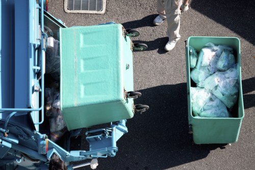 Bromley recycling bins showing separated materials for collection